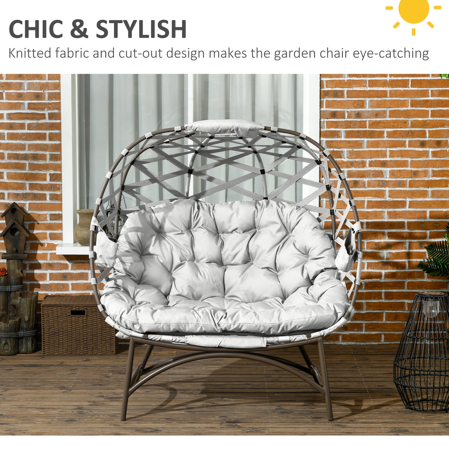 2 Seater Egg Chair Outdoor