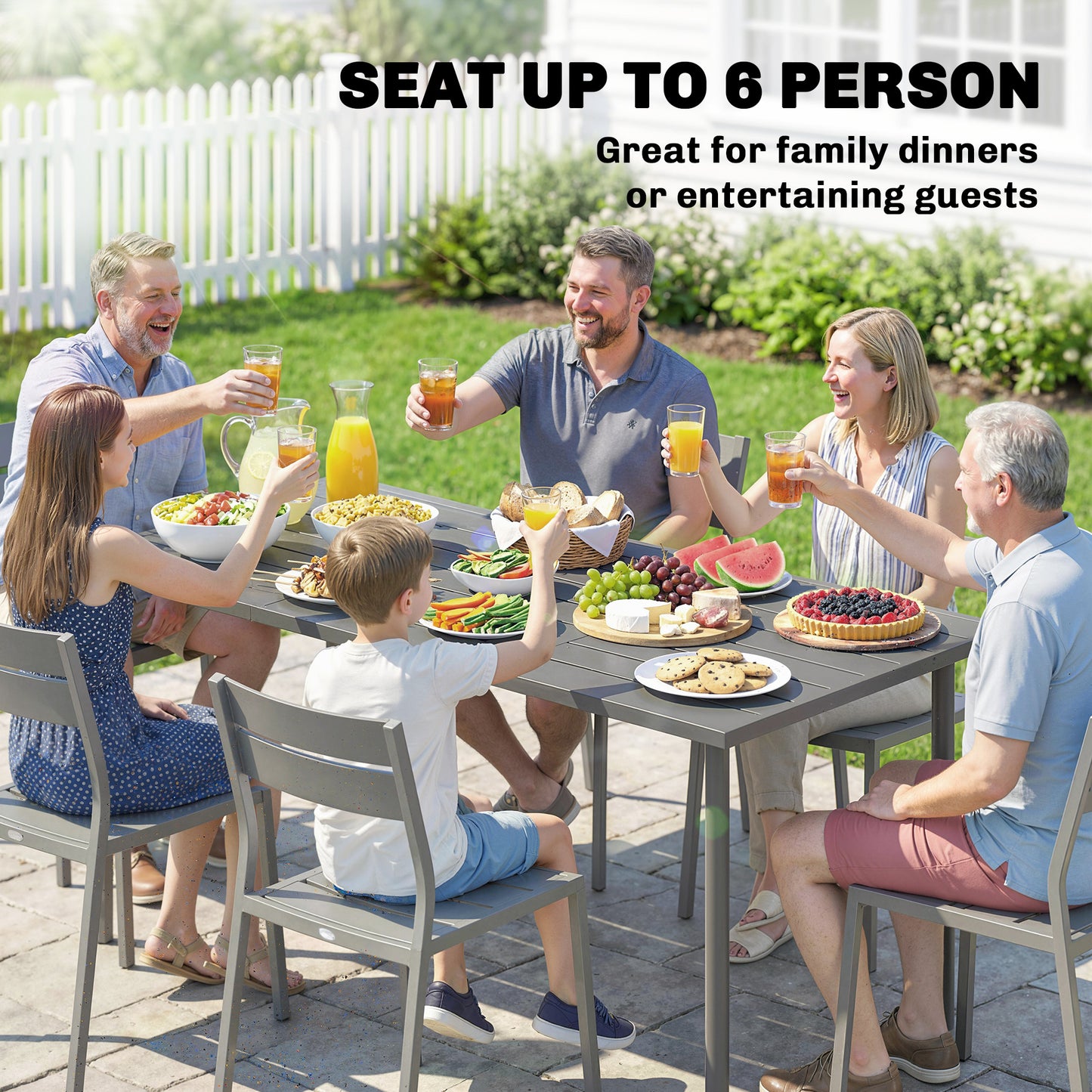 Garden Dining Table for 6 Person