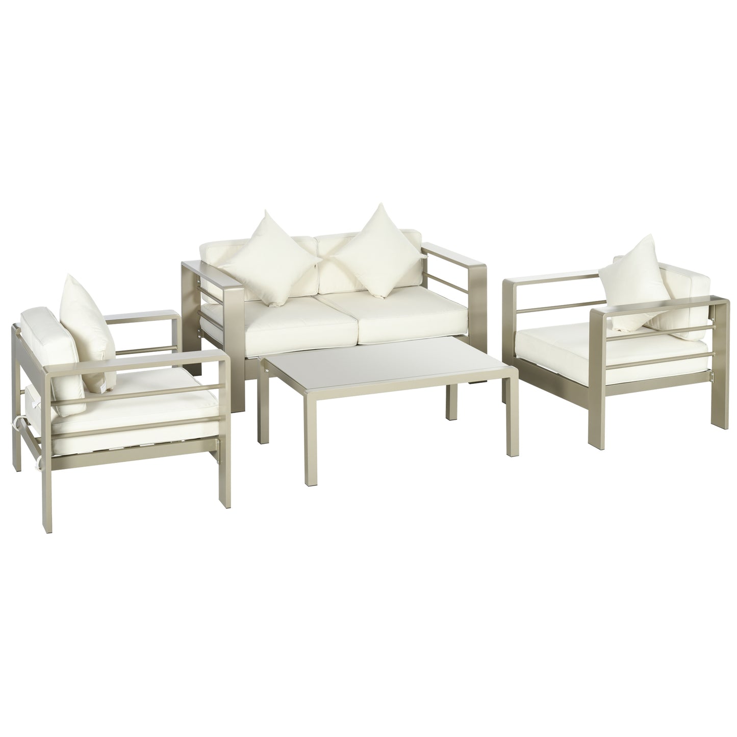 4 Pieces Outdoor Garden Furniture Set