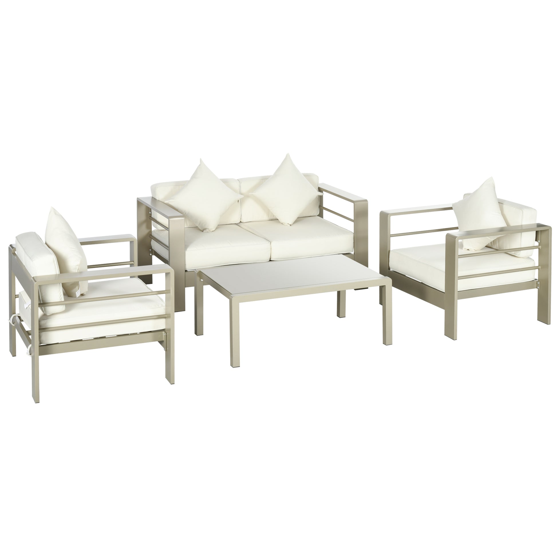 4 Pieces Outdoor Garden Furniture Set