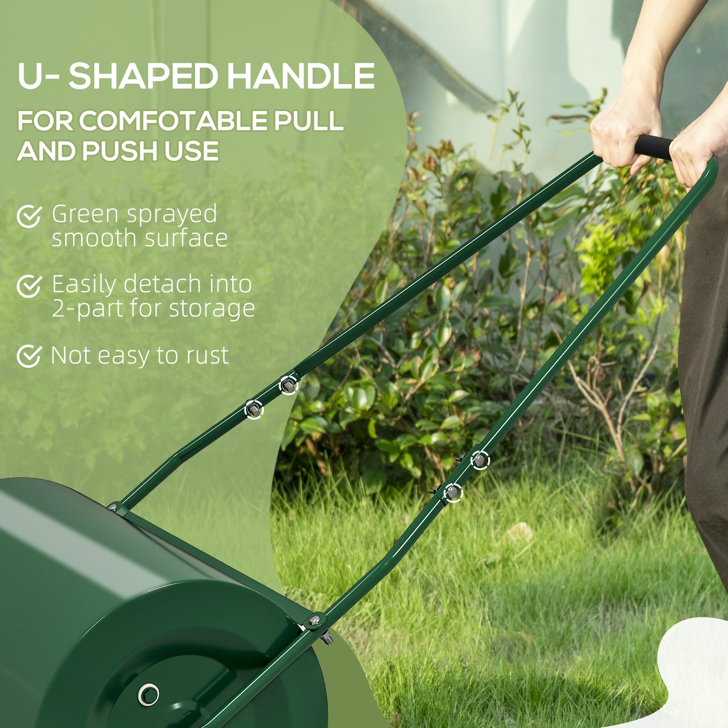 63 L Garden Lawn Roller with Water/Sand Filled Drum