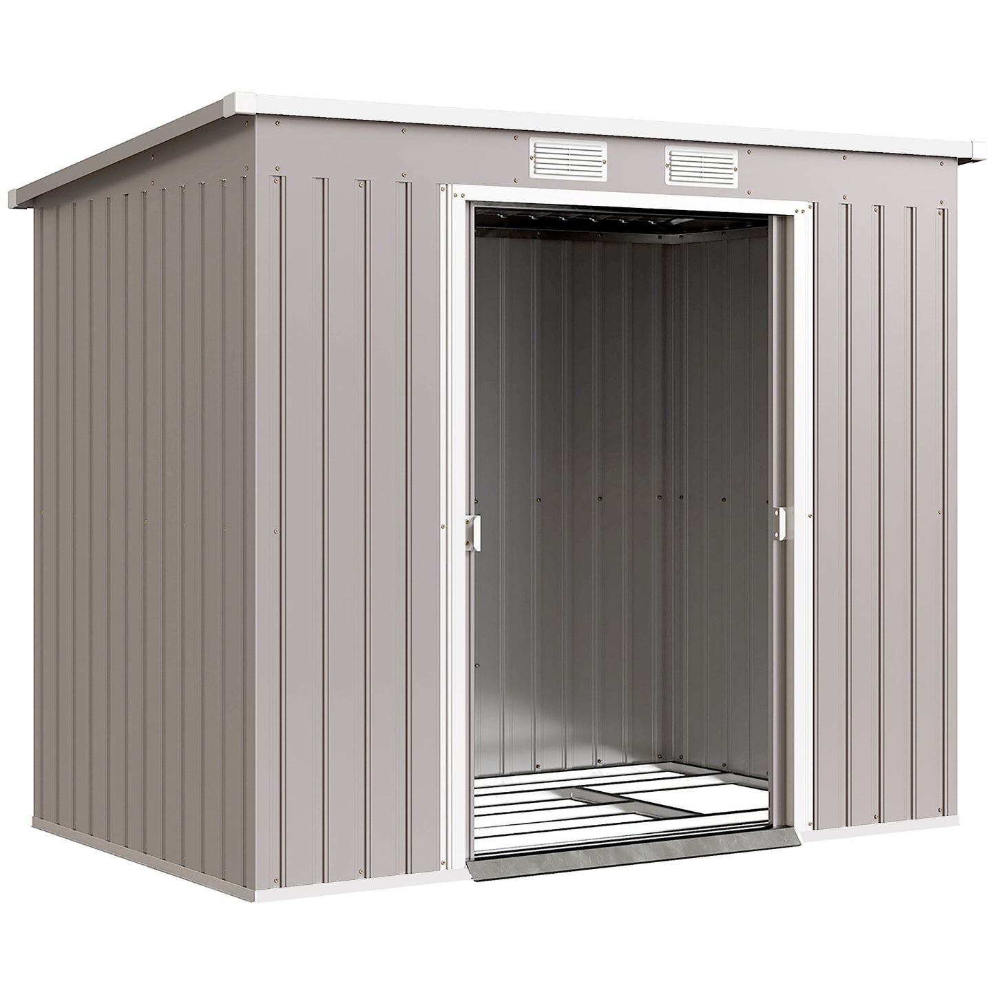 7 x 4ft Galvanised Steel Garden Shed, with Foundation Kit