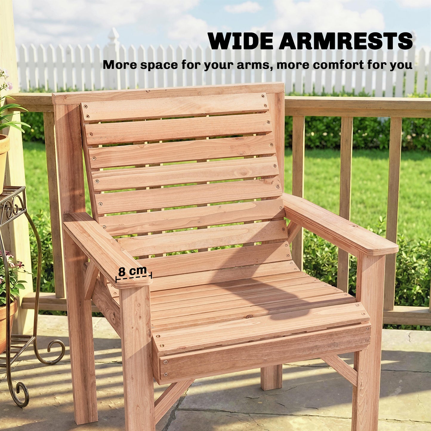 Wooden Garden Dining Chair (1)