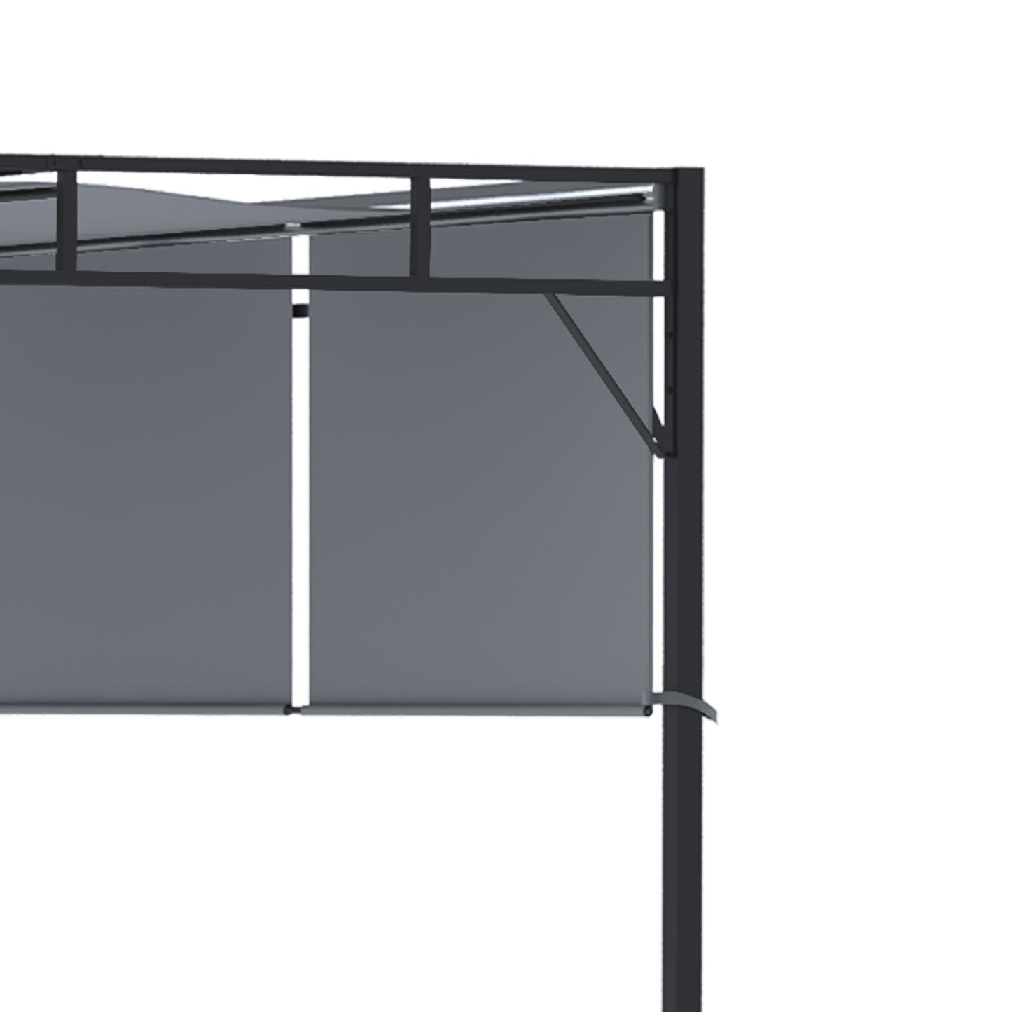 3 x 3(m) Steel Pergola Gazebo with Sliding Roof