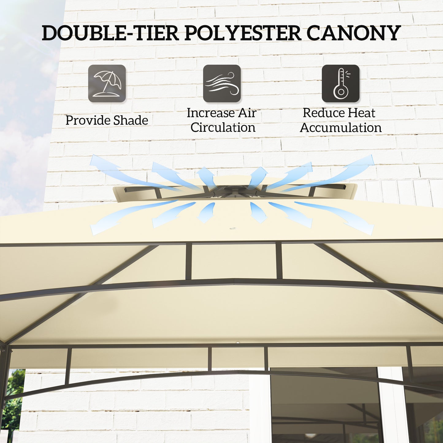 8' x 5' Grill Gazebo Canopy