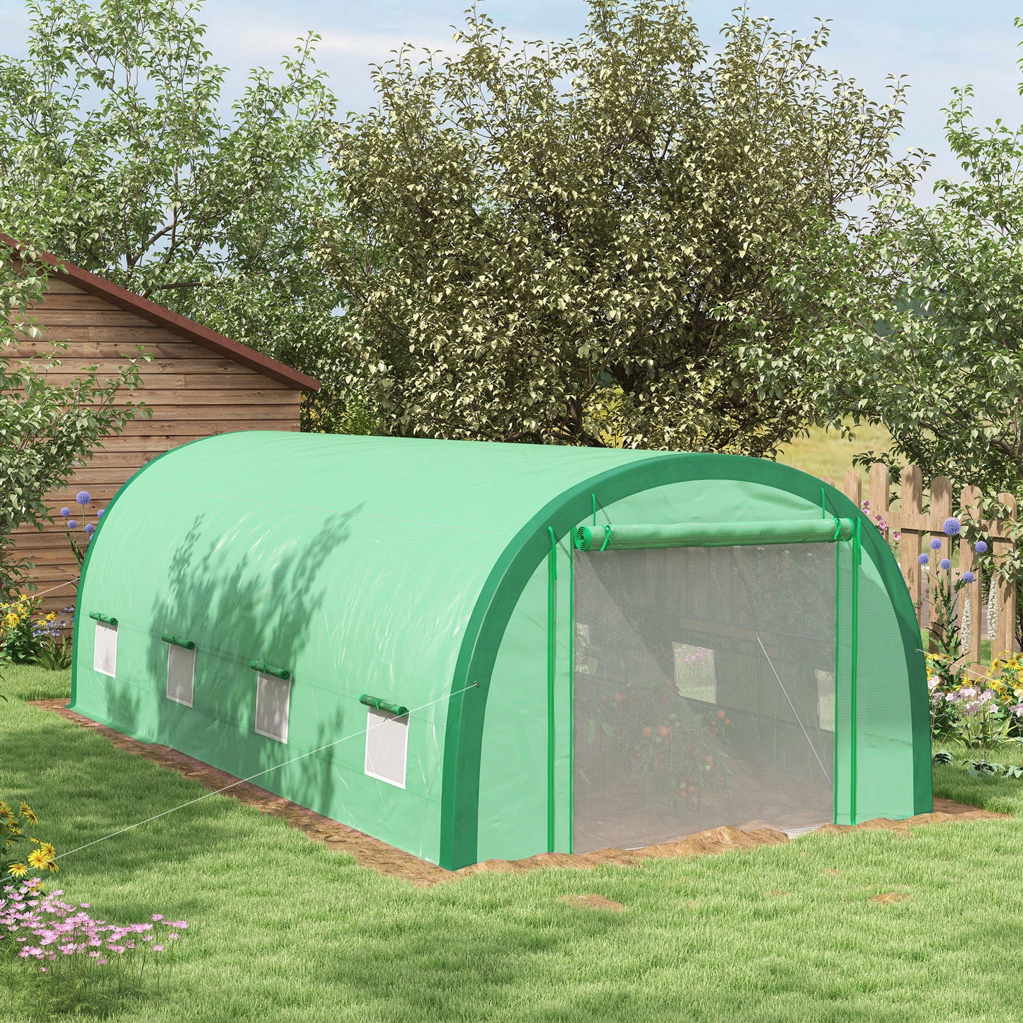 6 x 3(m) Polytunnel Greenhouse with Upgraded Structure
