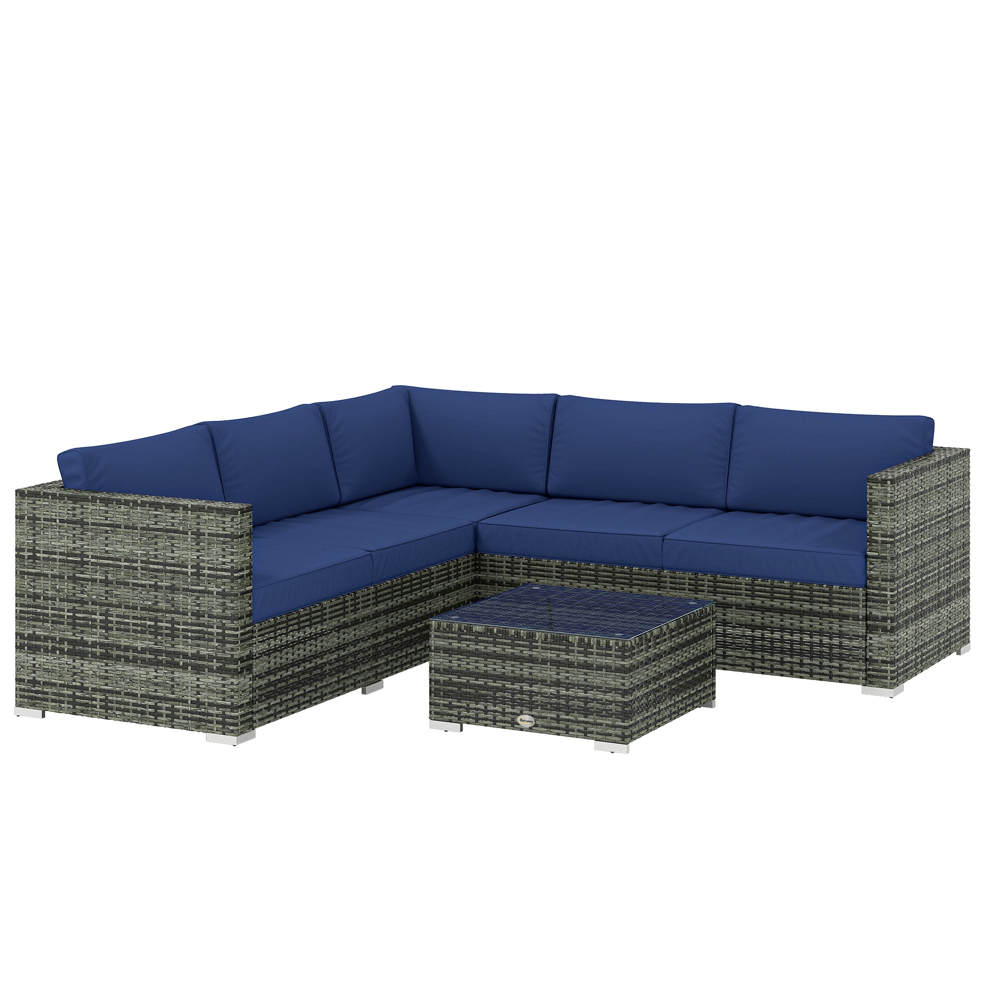 Four-Piece Rattan Sofa Set