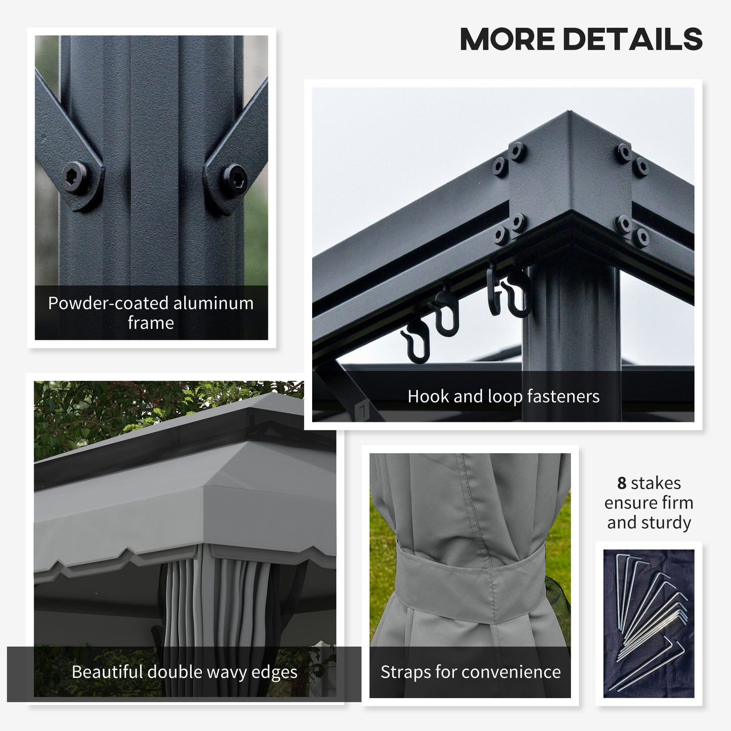 3 x 4m Aluminium Garden Gazebo