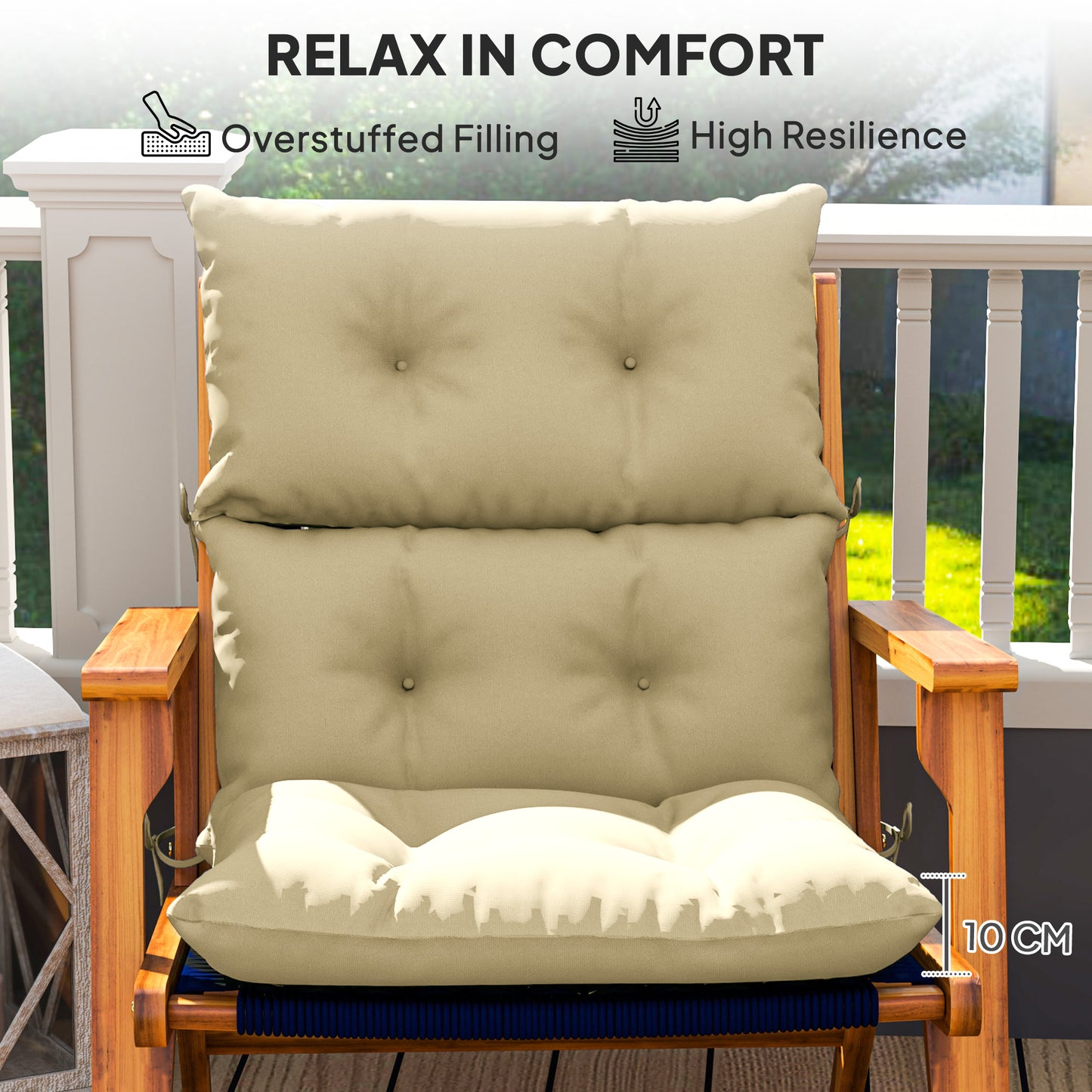 115 x 56cm Rocking Chair Padded Seat Cushion