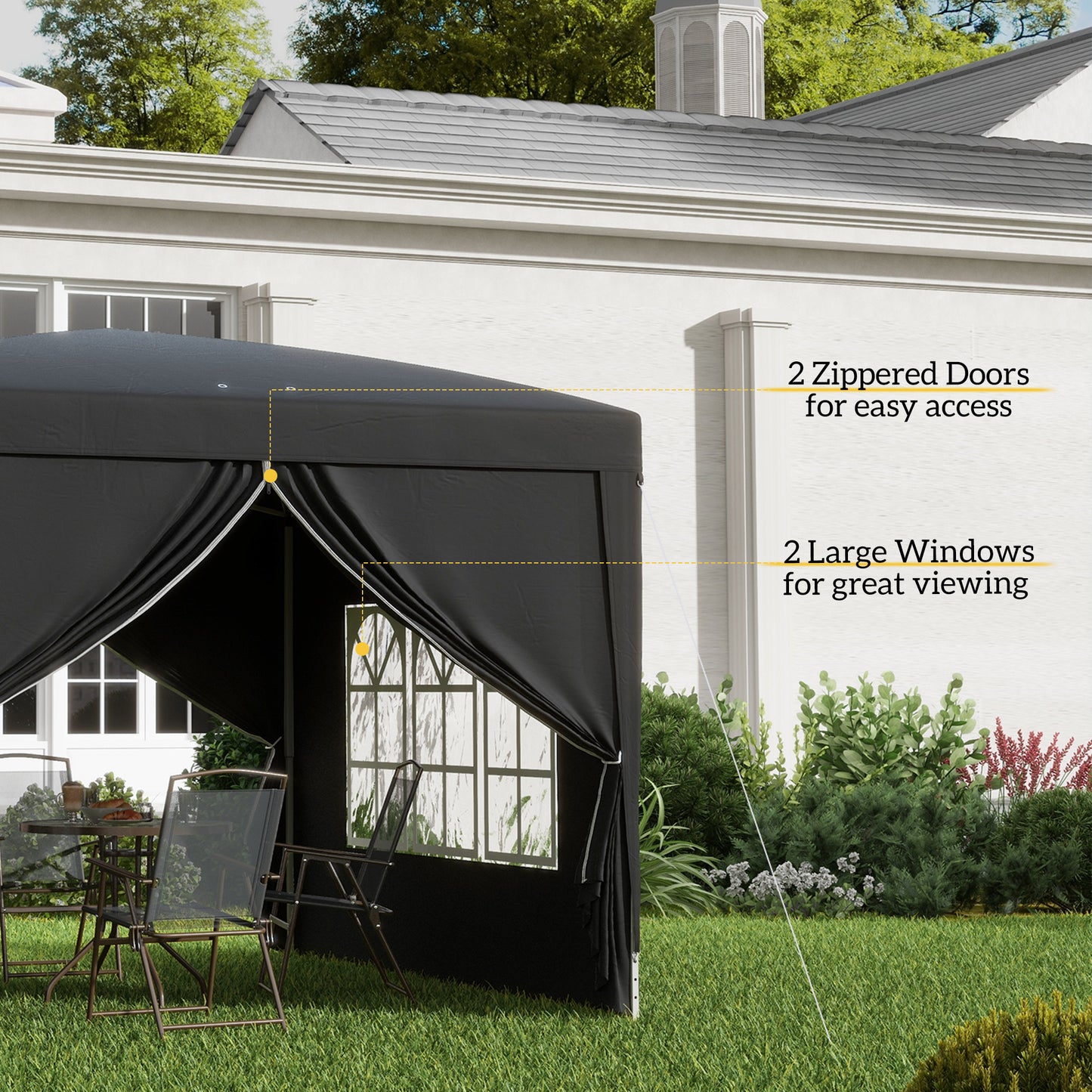3 x 3 m Garden Pop Up Gazebo, Wedding Party Tent Marquee