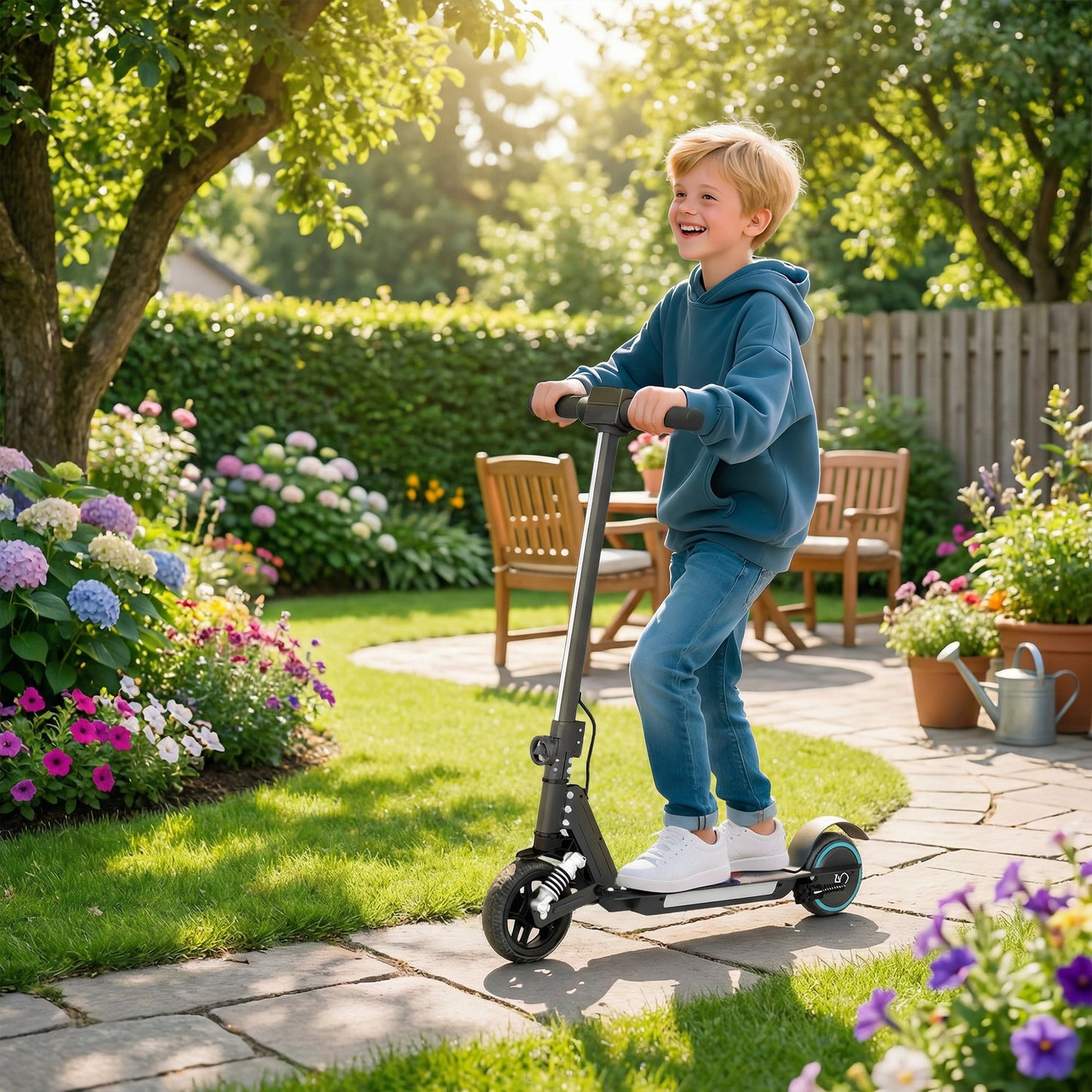 Folding Electric Scooter for Kids, with Dual Brakes