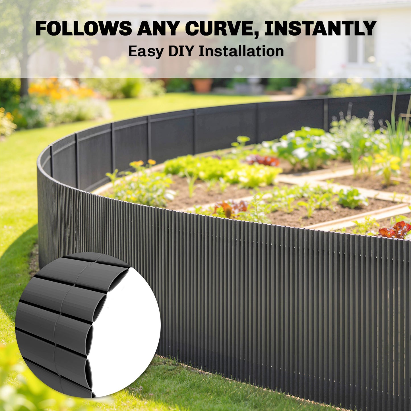 2Pcs Plastic Privacy Screening Fence