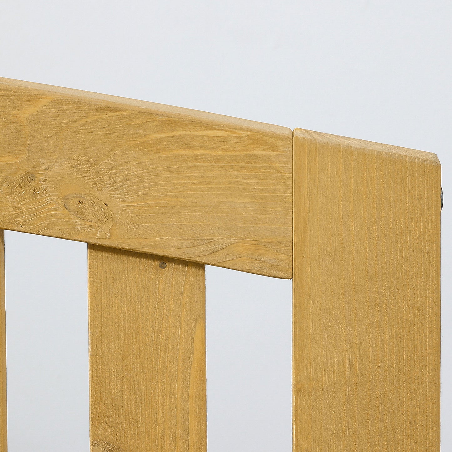 2 Seater Wooden Garden Bench with Armrest
