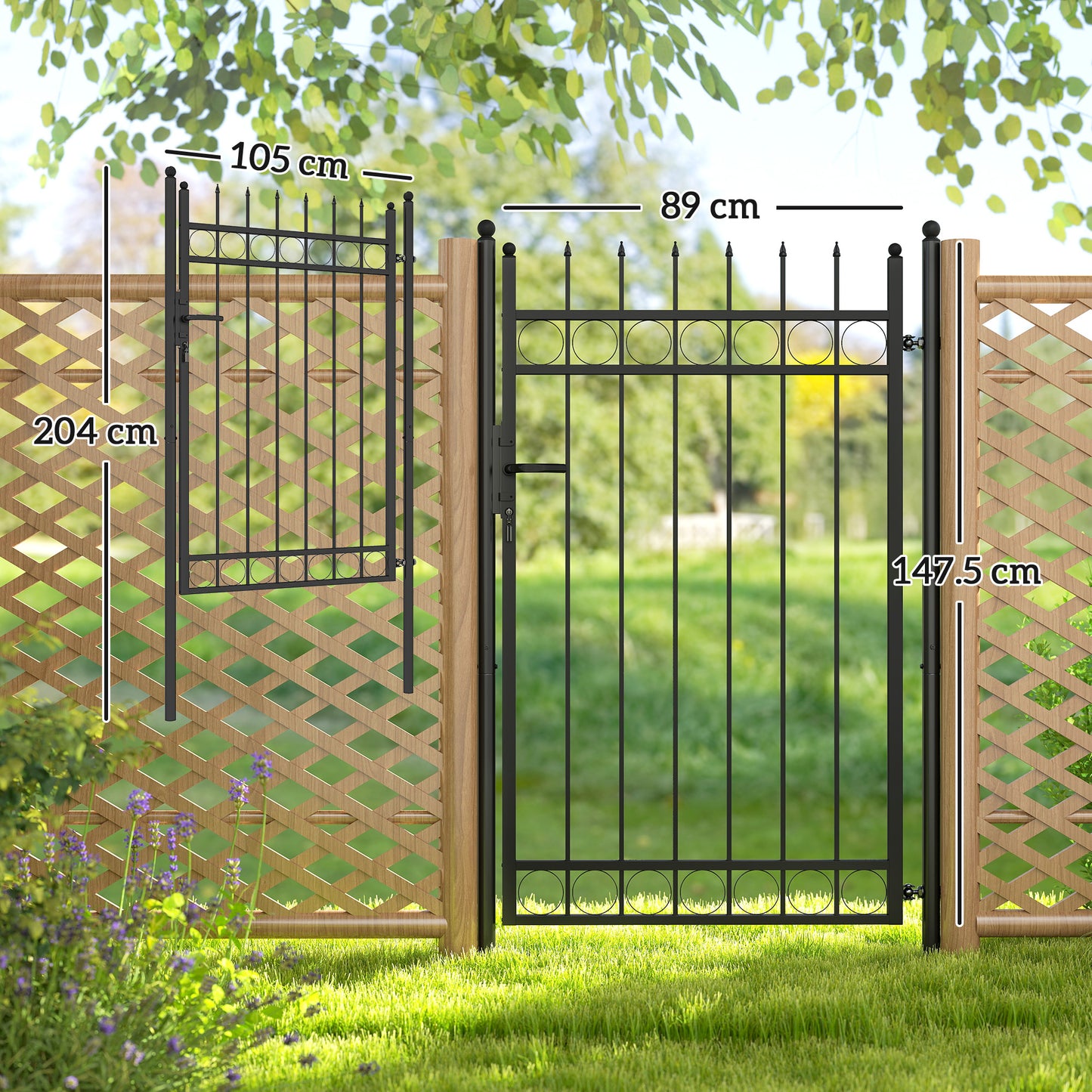 Galvanised Steel Garden Gate