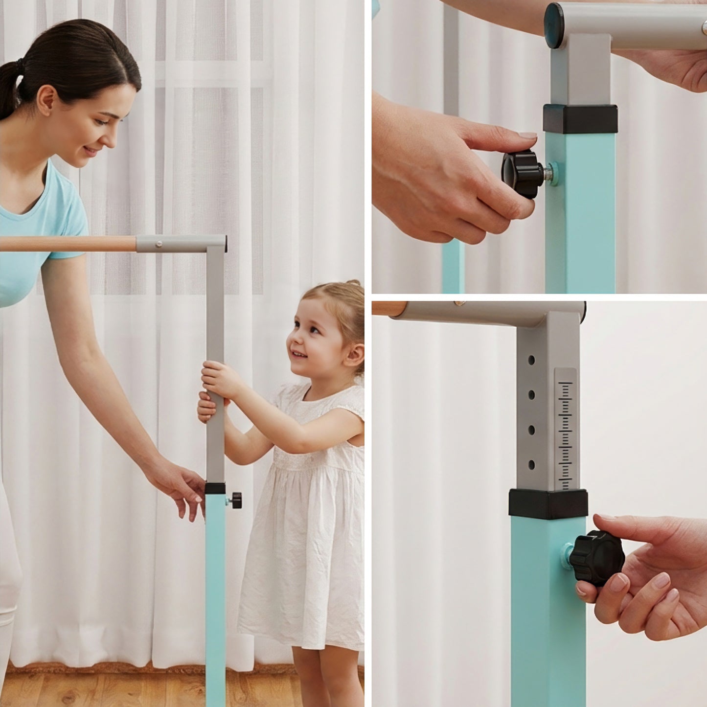 Height Adjustable Gymnastics Horizontal Bar for Kids (2)