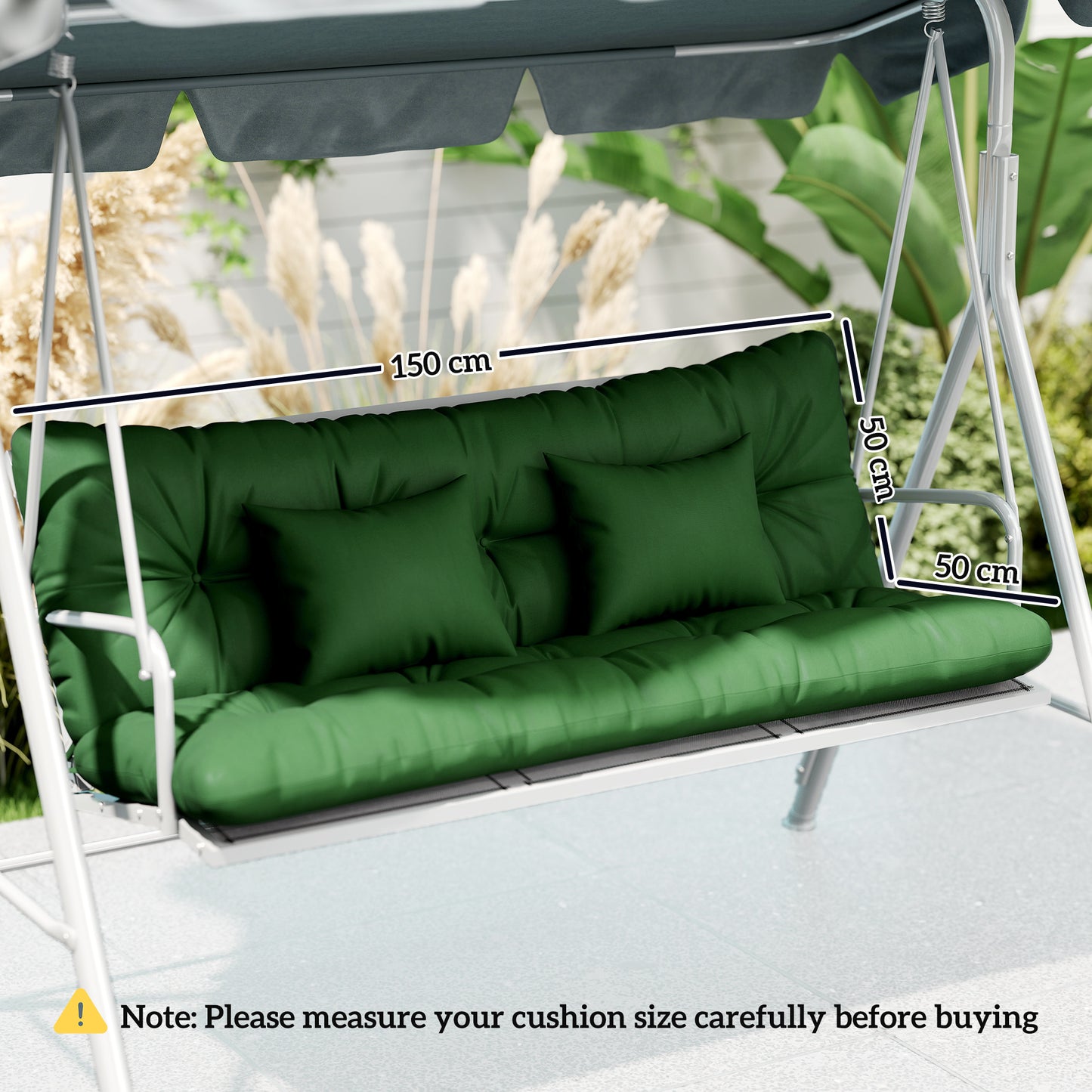Outdoor Seat Cushions Back Cushion with 2 Pillows