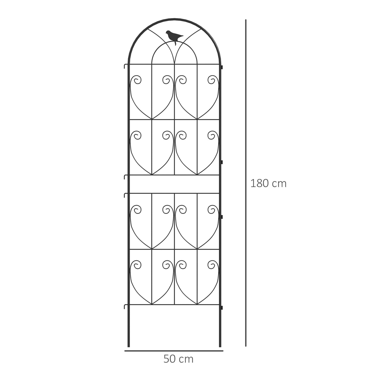 Set of 2 Garden Trellis, Metal Fence Panels (1)