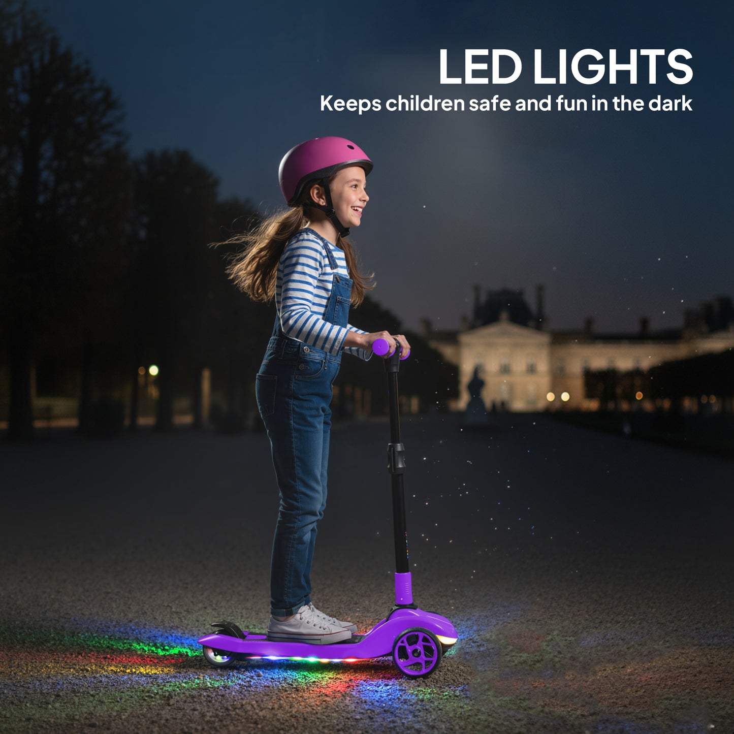 Three-Wheel Foldable Electric Scooter for Kids Aged 6-10 Years
