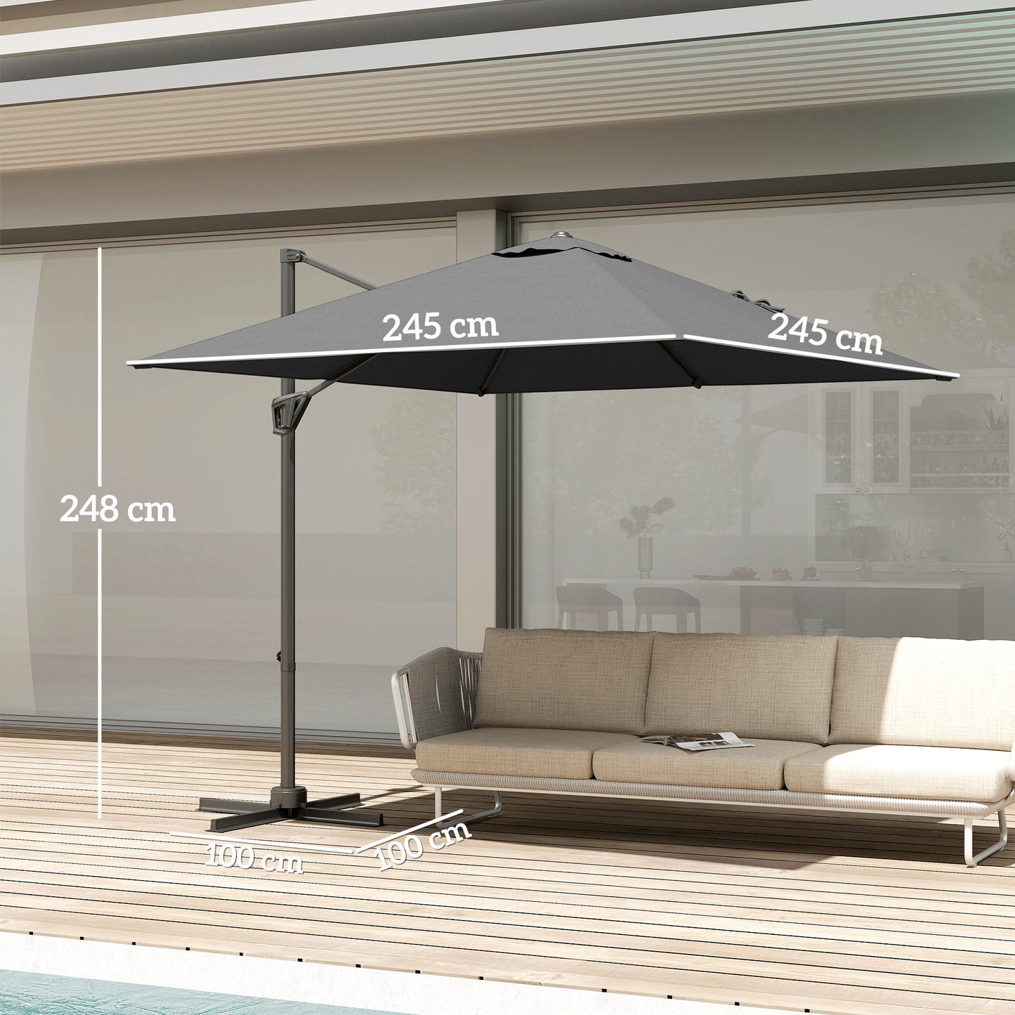 Patio Offset Parasol Umbrella