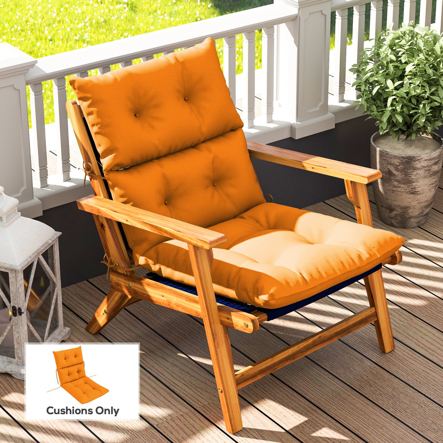 115 x 56cm Rocking Chair Padded Seat Cushion