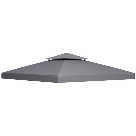3(m) Gazebo Top Cover Double Tier Canopy Replacement Pavilion Roof