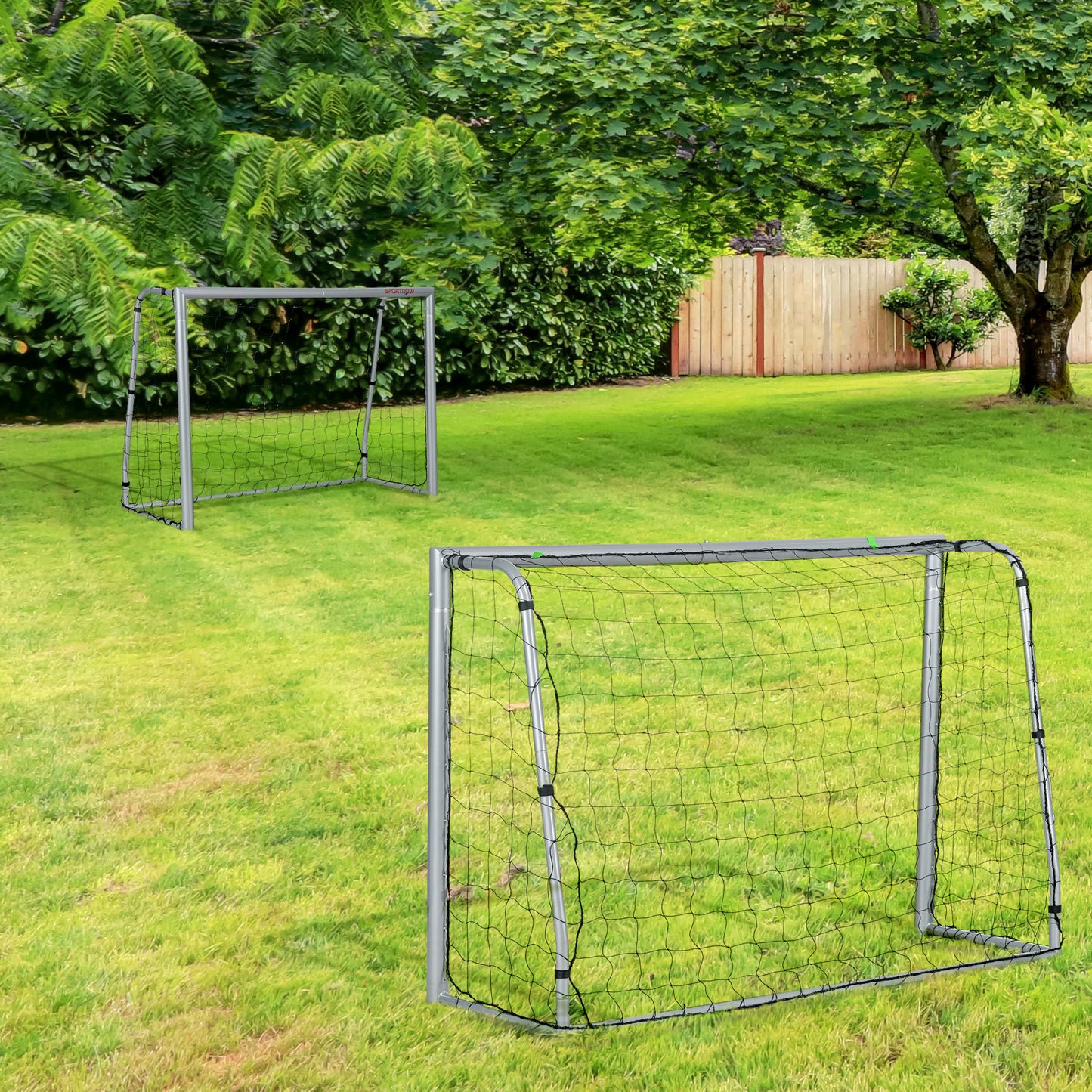 8ft x 5ft Football Goal, Set of 2 Football Net for Garden