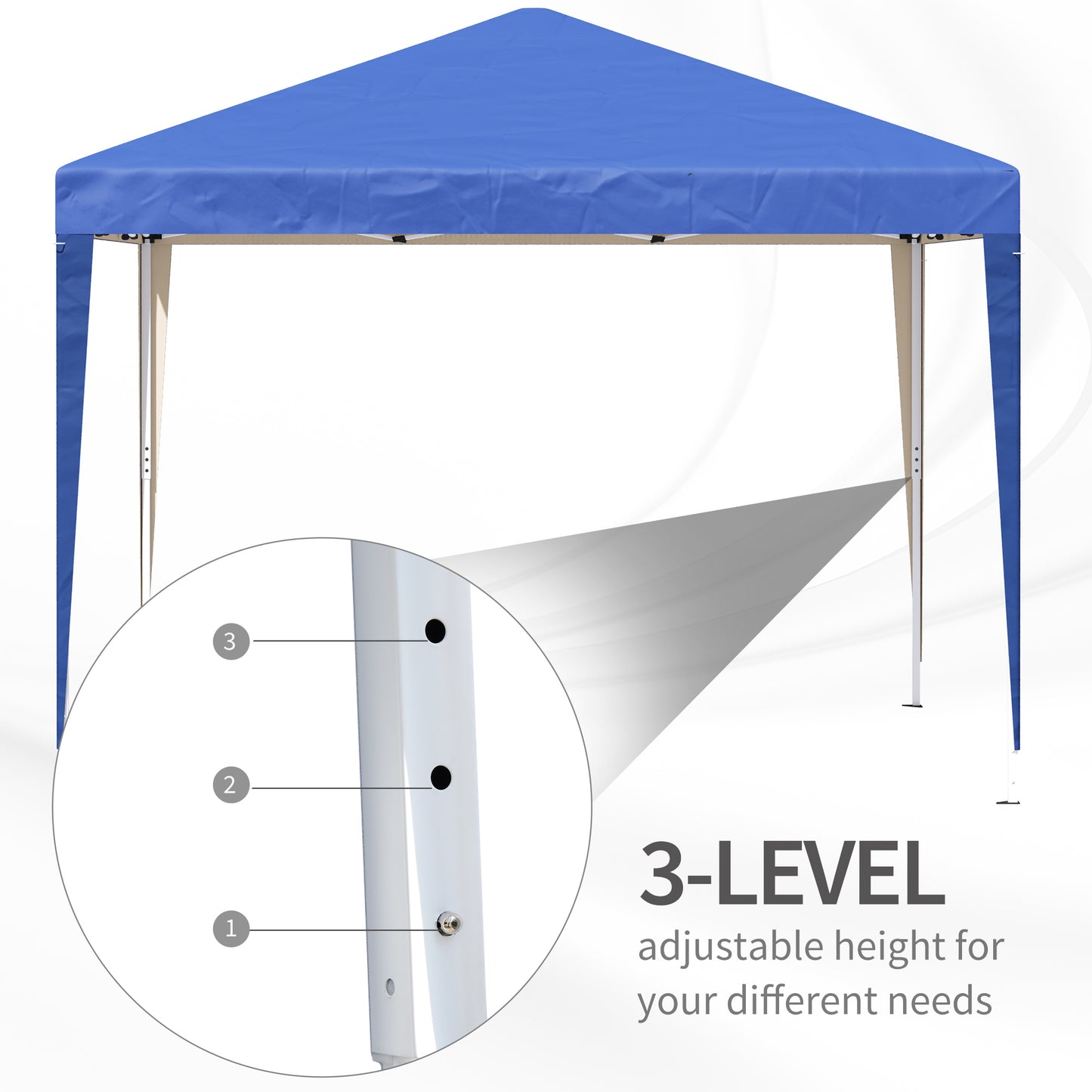 3 x 3M Garden Pop Up Gazebo Height Adjustable Marquee Party Tent