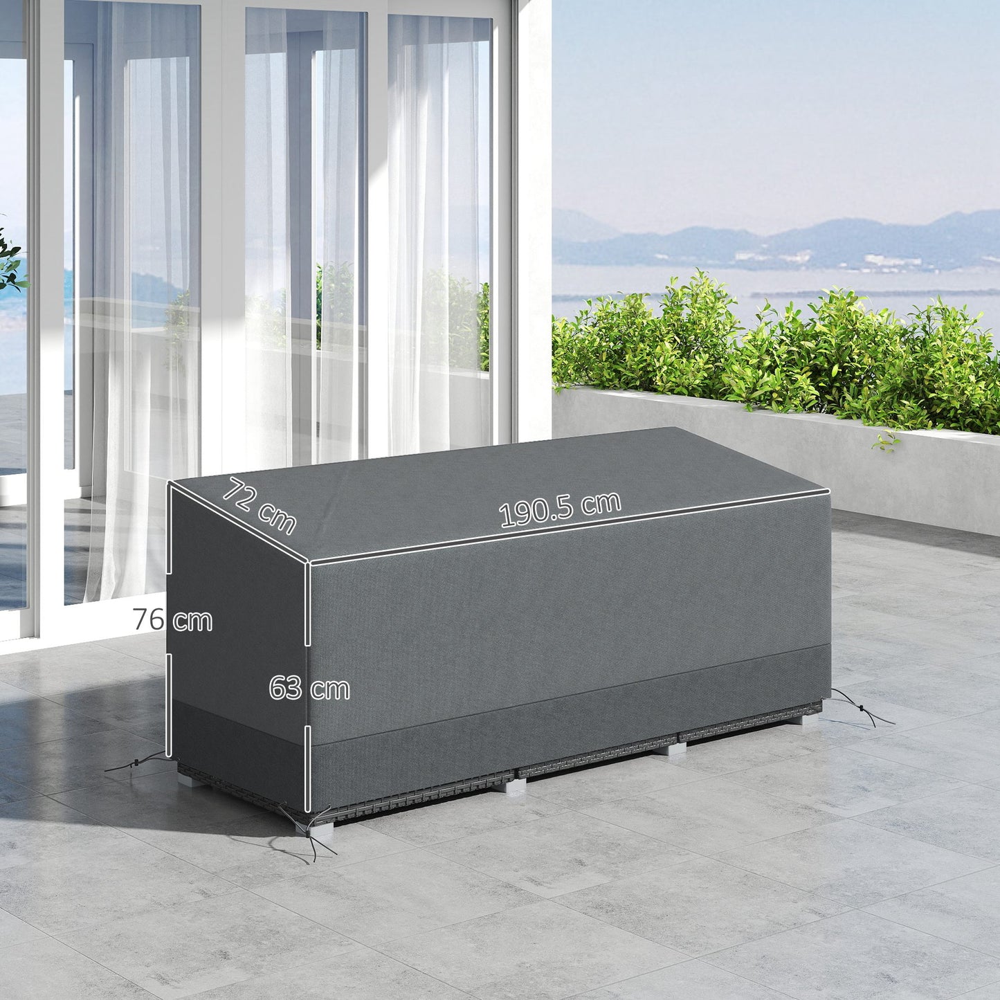 Rectangular Patio Garden Furniture Cover Waterproof