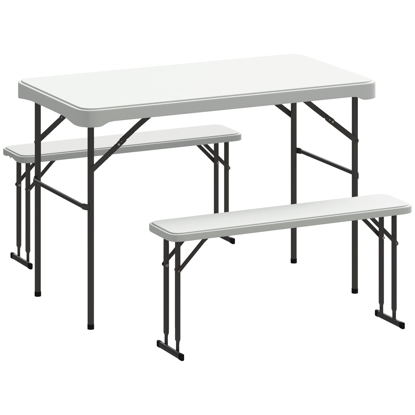 Three-Piece Folding Picnic Table and Bench Set