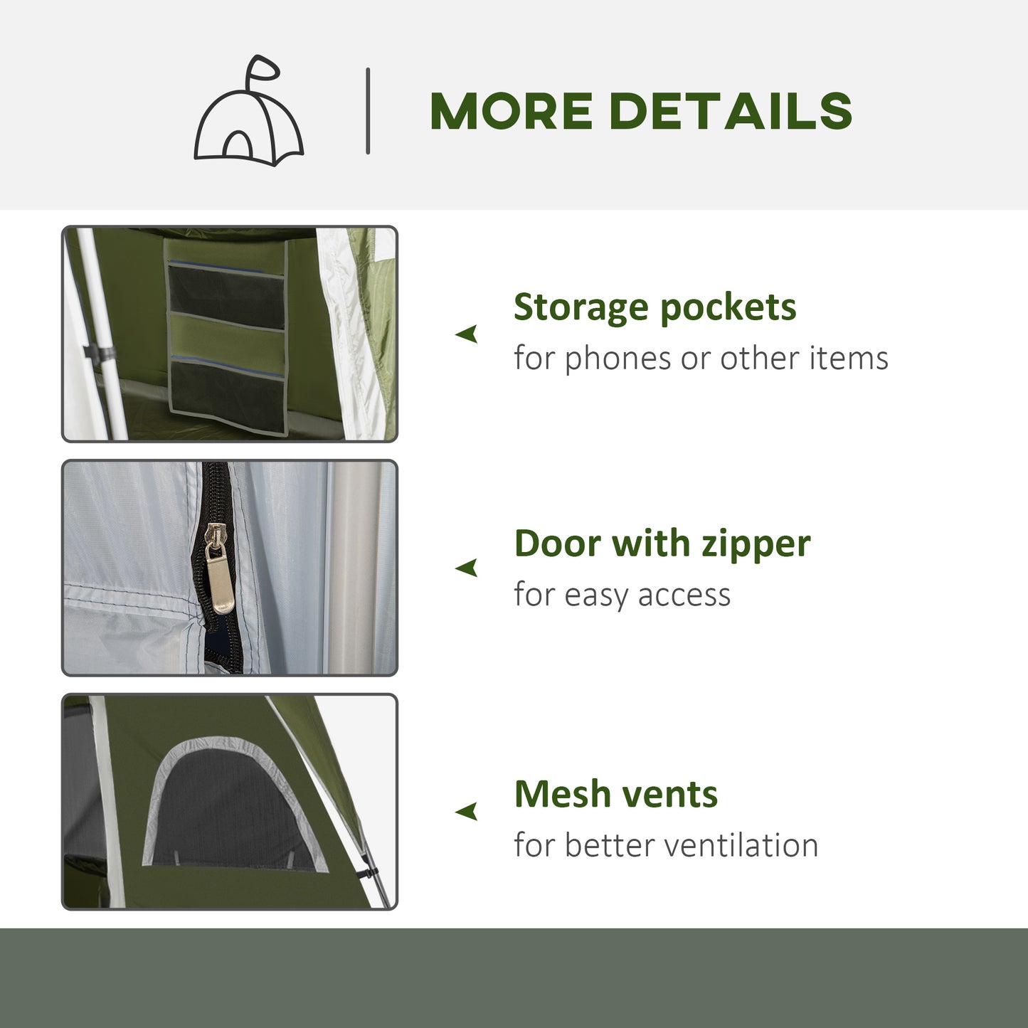 Camping Tent, Family Tent 4-8 Person 2 Room, with Large Mesh Windows