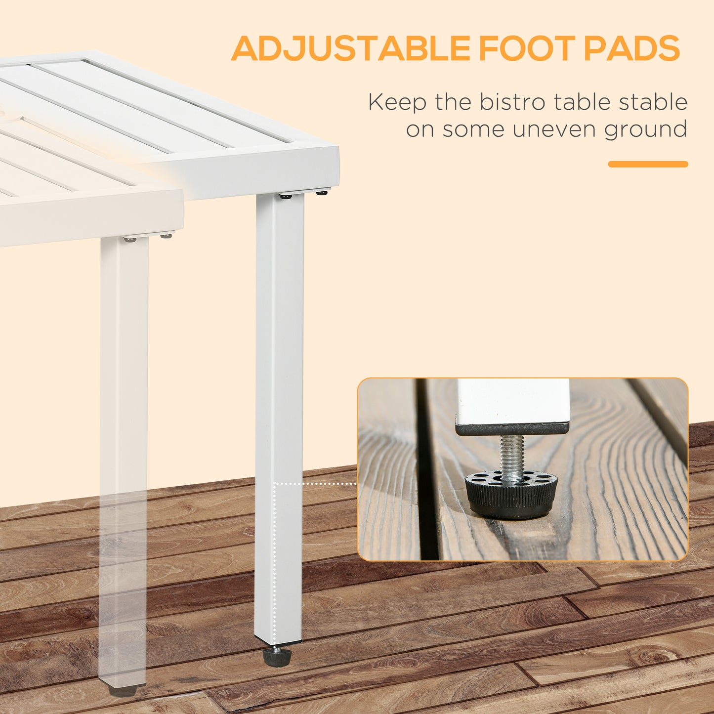 Garden Side Table End Table Patio Coffee Table with Umbrella Hole