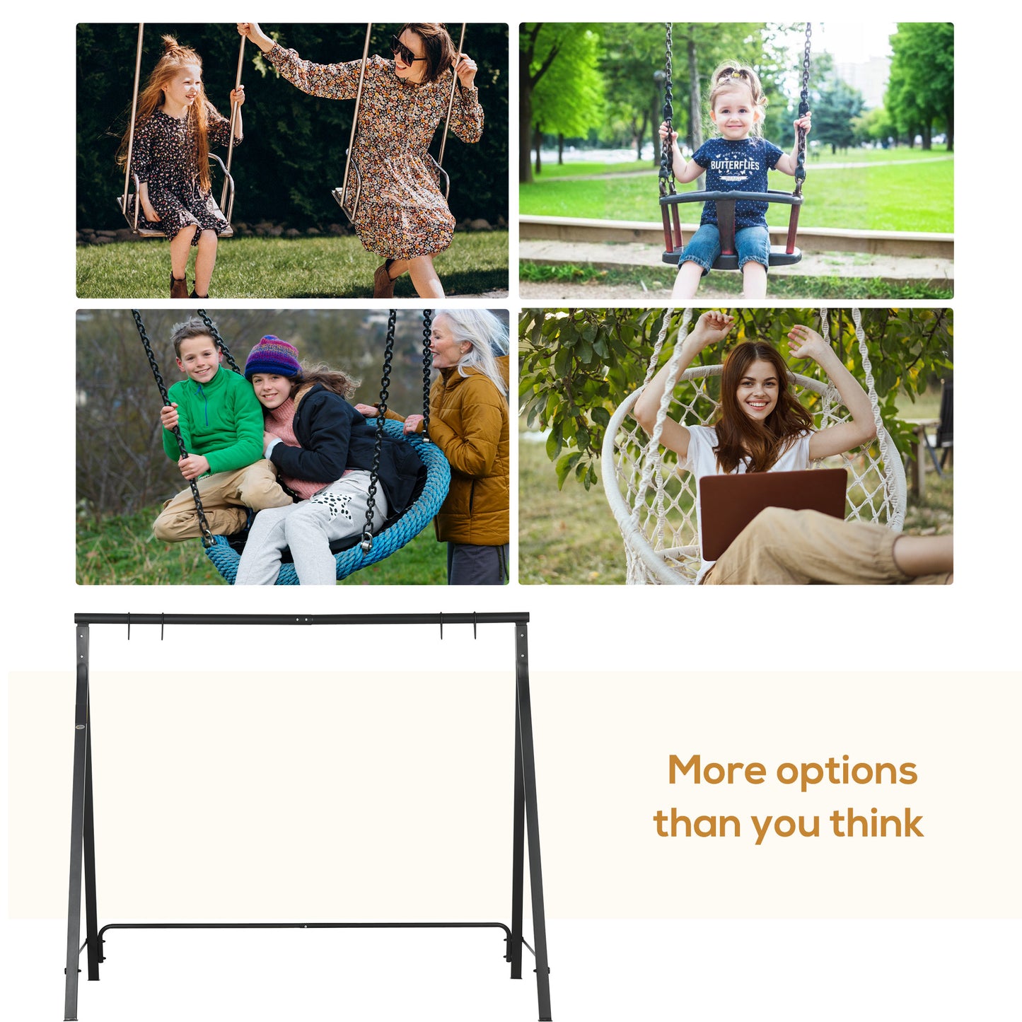 Steel Frame Multi-Swing Seat Frame