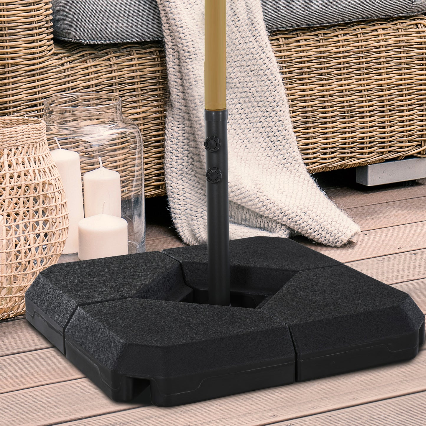 4PCs Fillable Parasol Base Weights