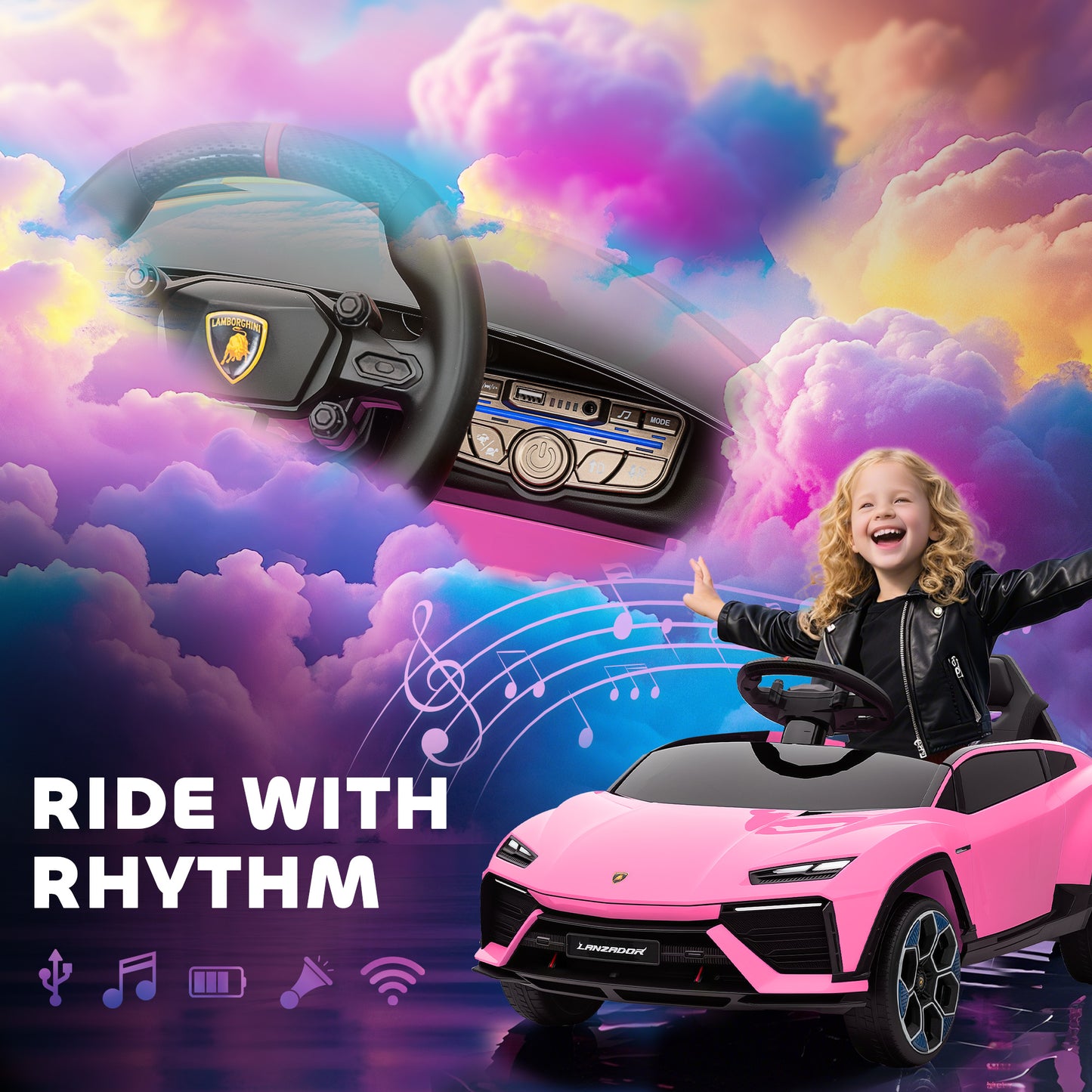 12V Licensed Lamborghini Electric Cars for Kids