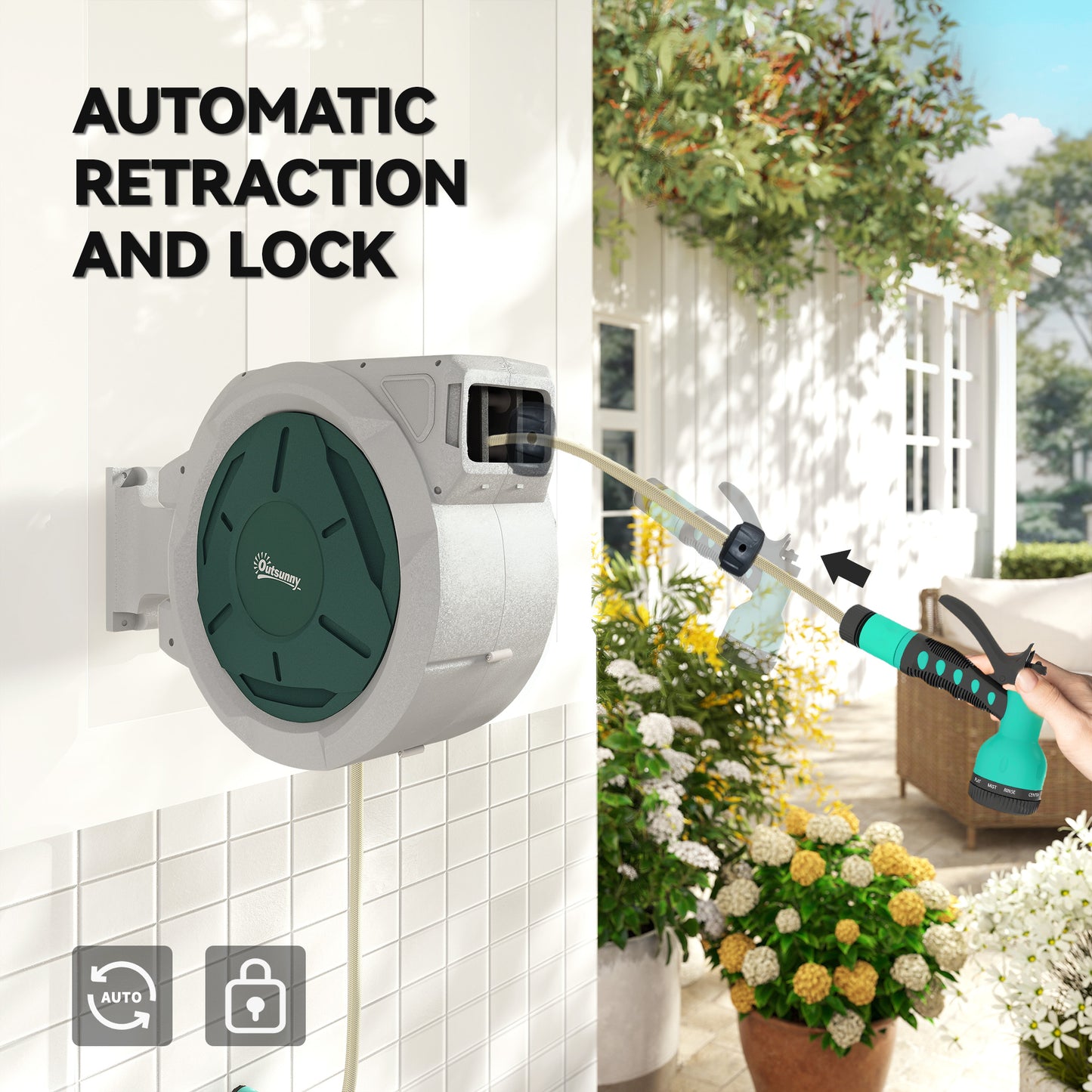 Retractable Hose Reel Wall Mounted