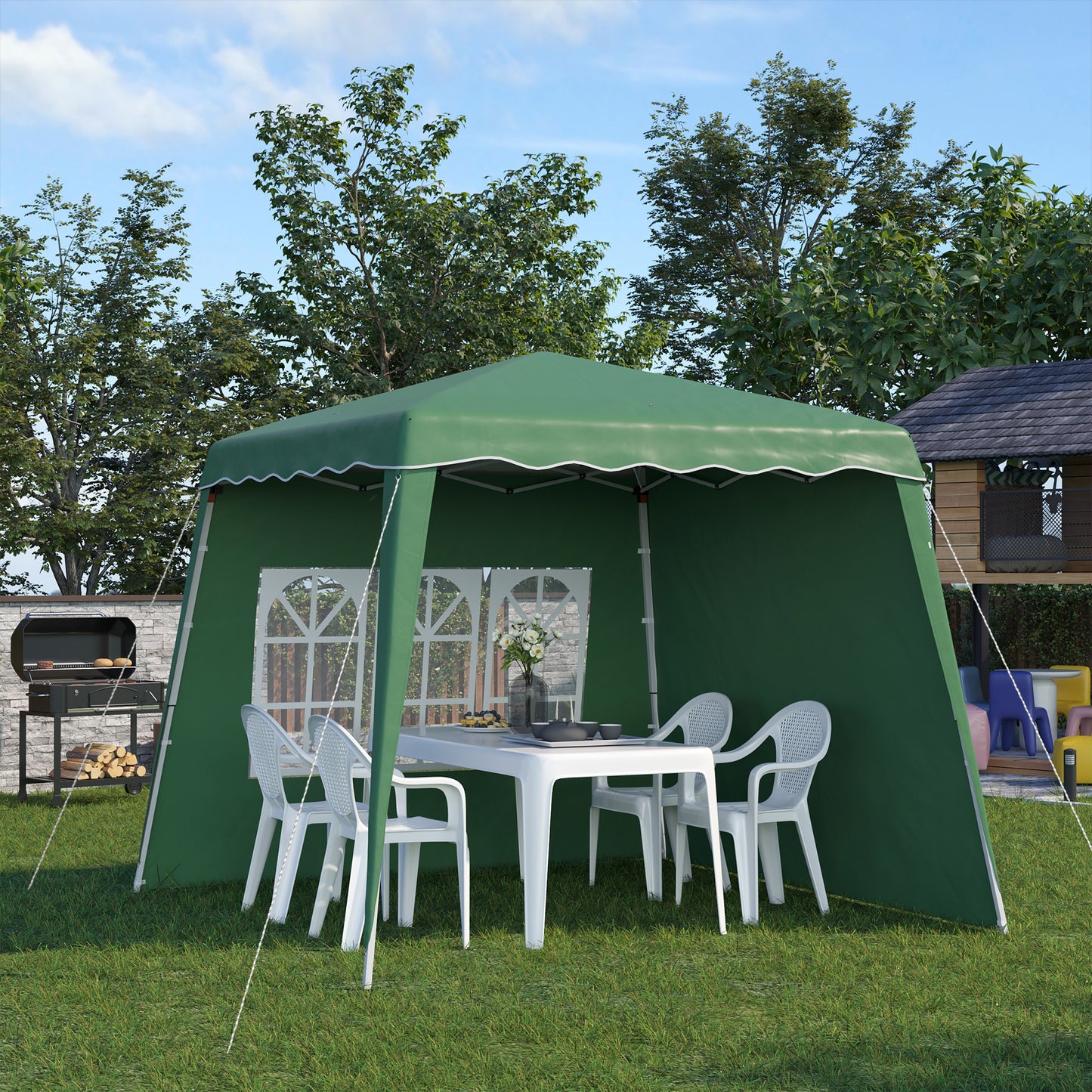 2.4 x 2.4m Two Wall Pop Up Gazebo
