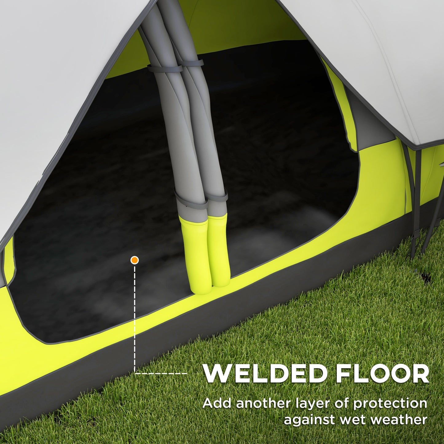 Camping Tent for 6-8 Man with 2000mm Waterproof Rainfly