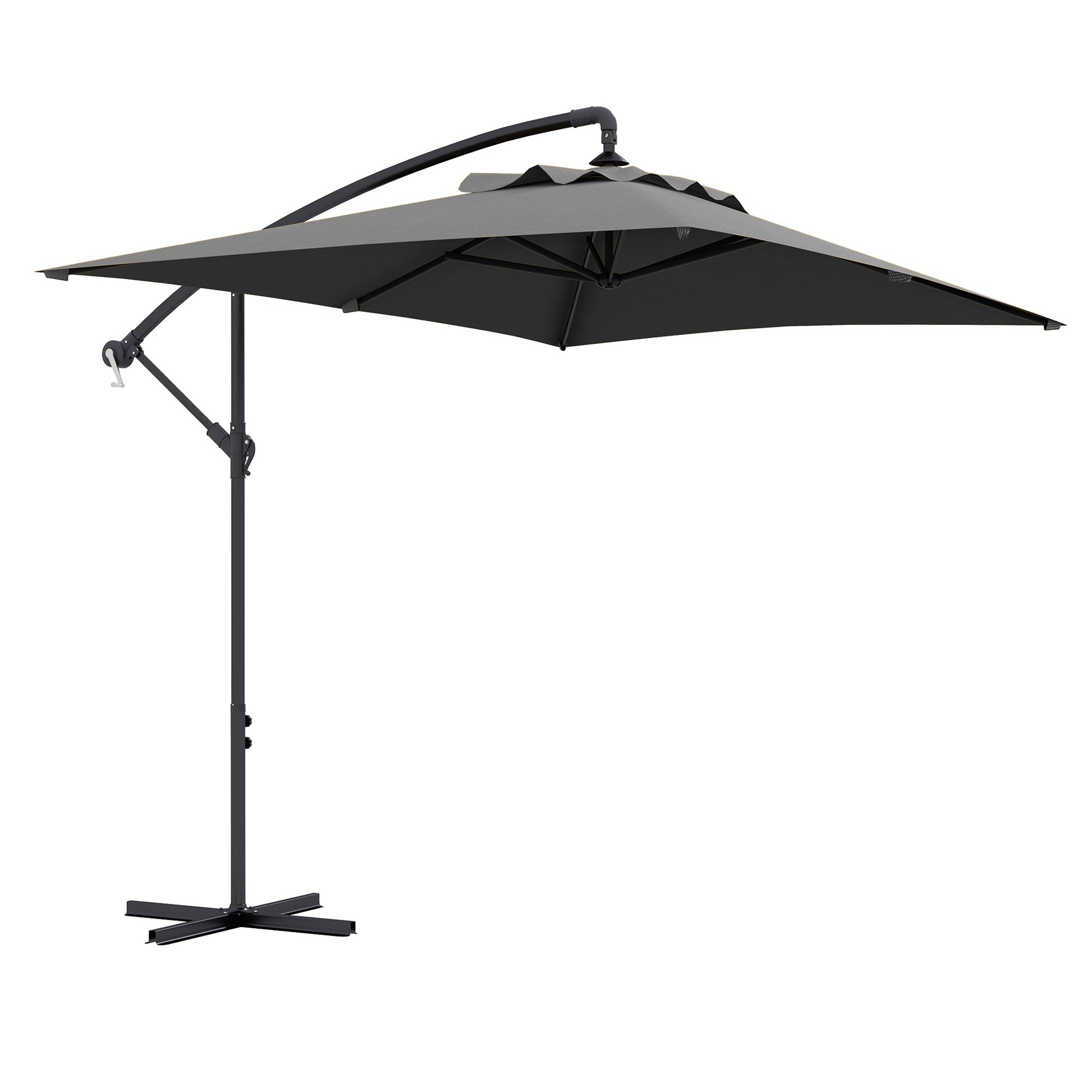 3(m) Cantilever Overhanging Parasol, with Cross Base