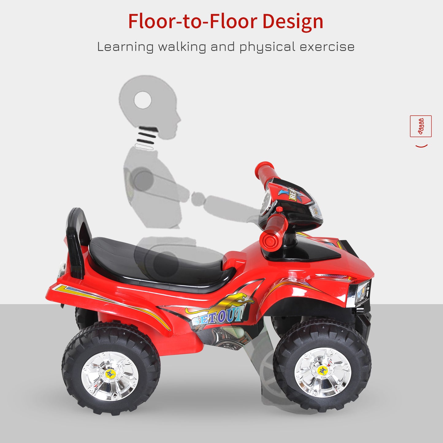 Kids Children Ride-on Toy Off Road Style Quad Bike Racing Car NO