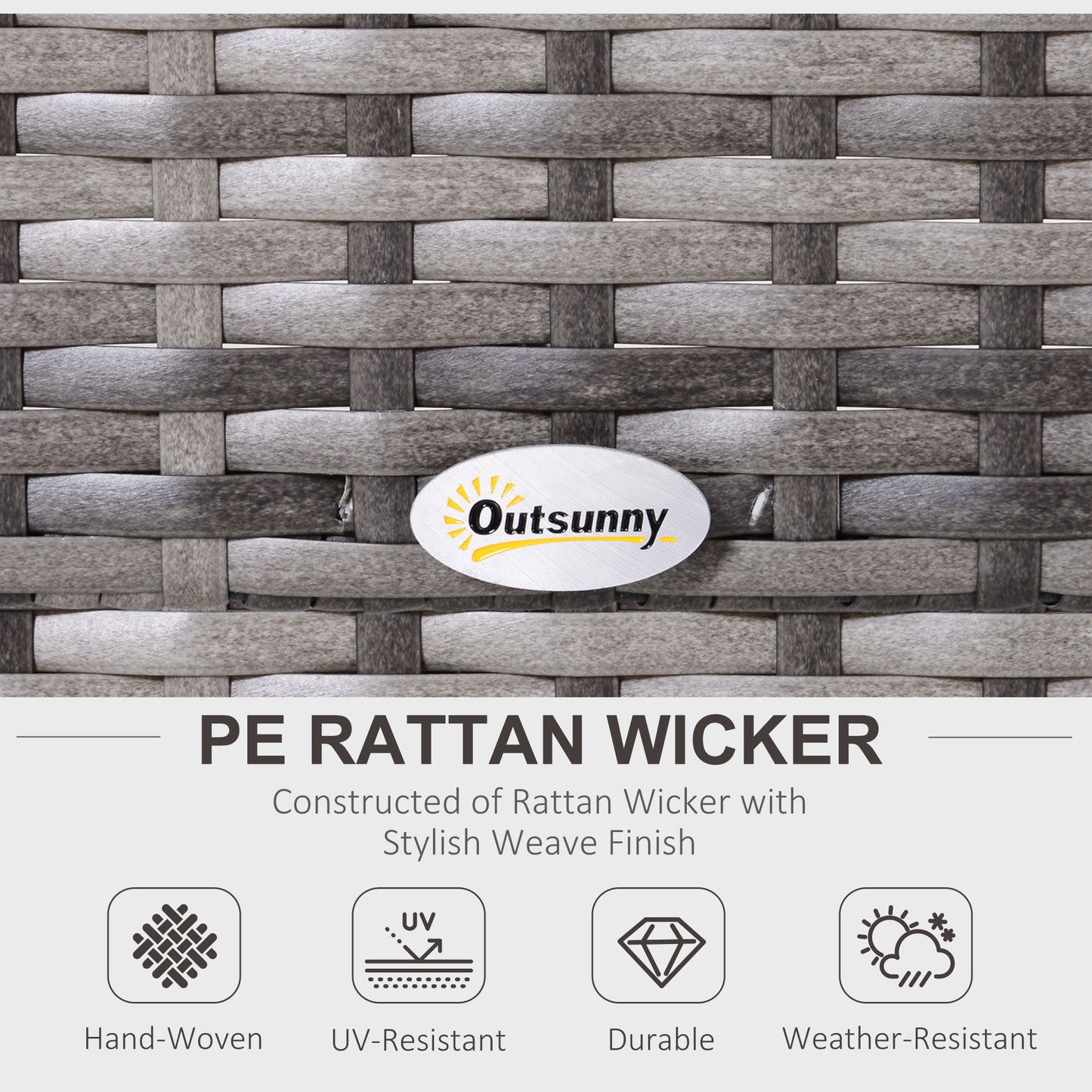 5 Pieces Rattan Garden Furniture Set