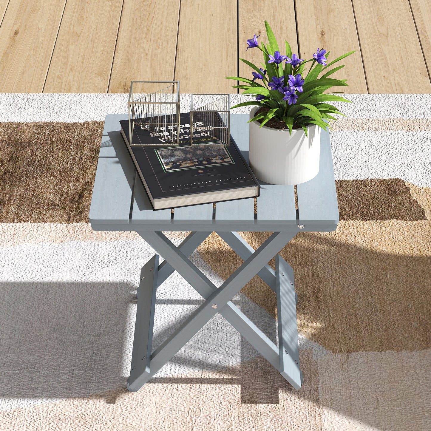 Fir Wood Folding Coffee Table