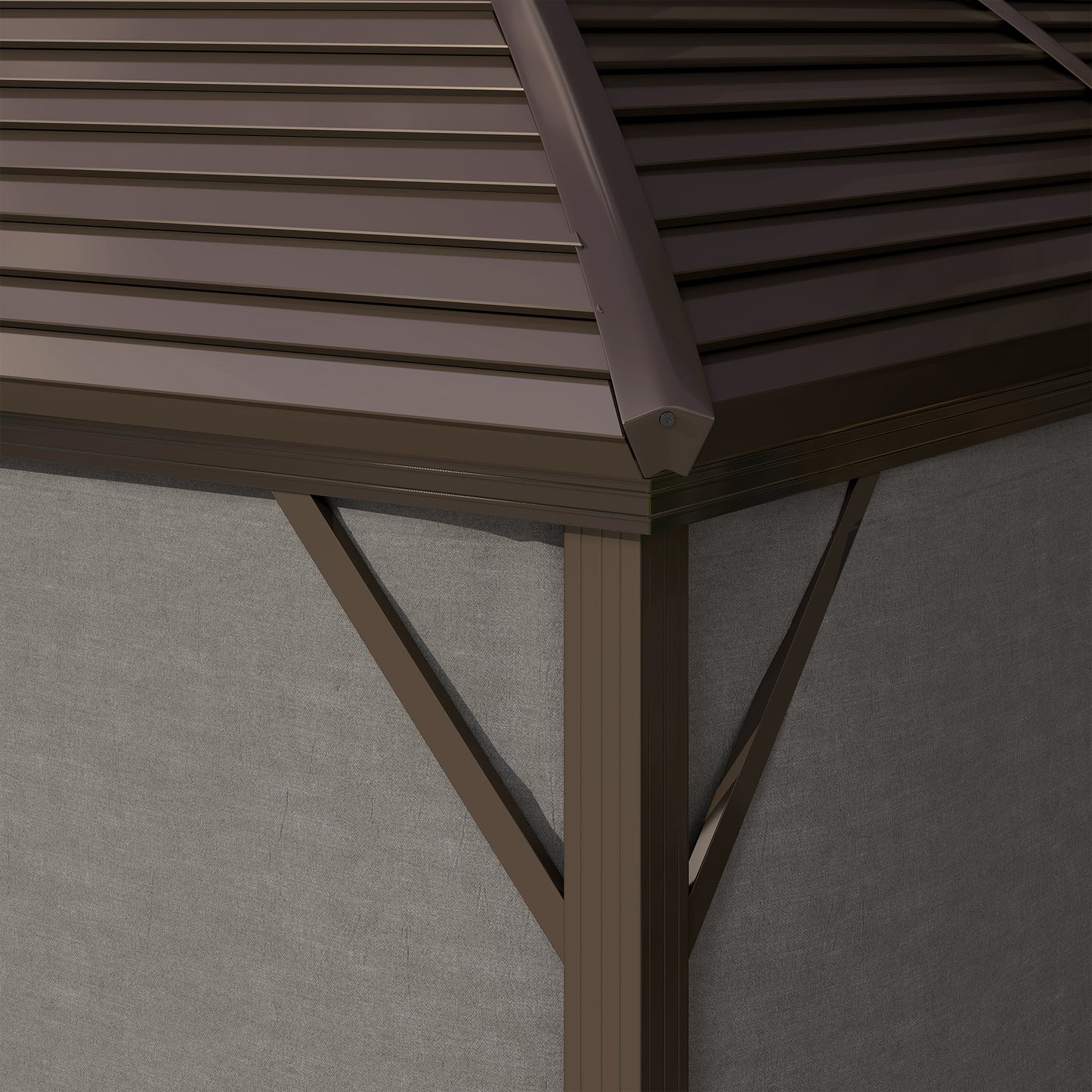 3 x 4m Hardtop Gazebo Canopy with Metal Roof