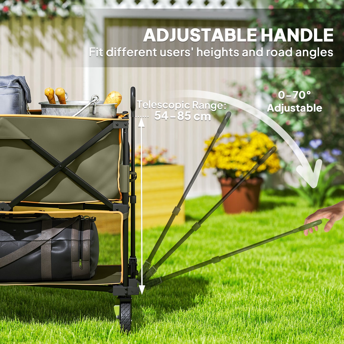 Double Decker Folding Festival Trolley on Wheels