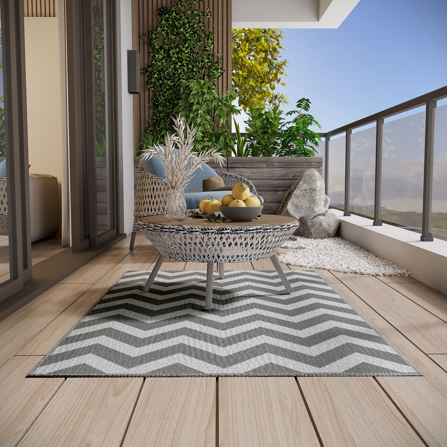 121 x 182 cm(4x6ft) Outdoor Rug Reversible Mat Plastic Straw Rug