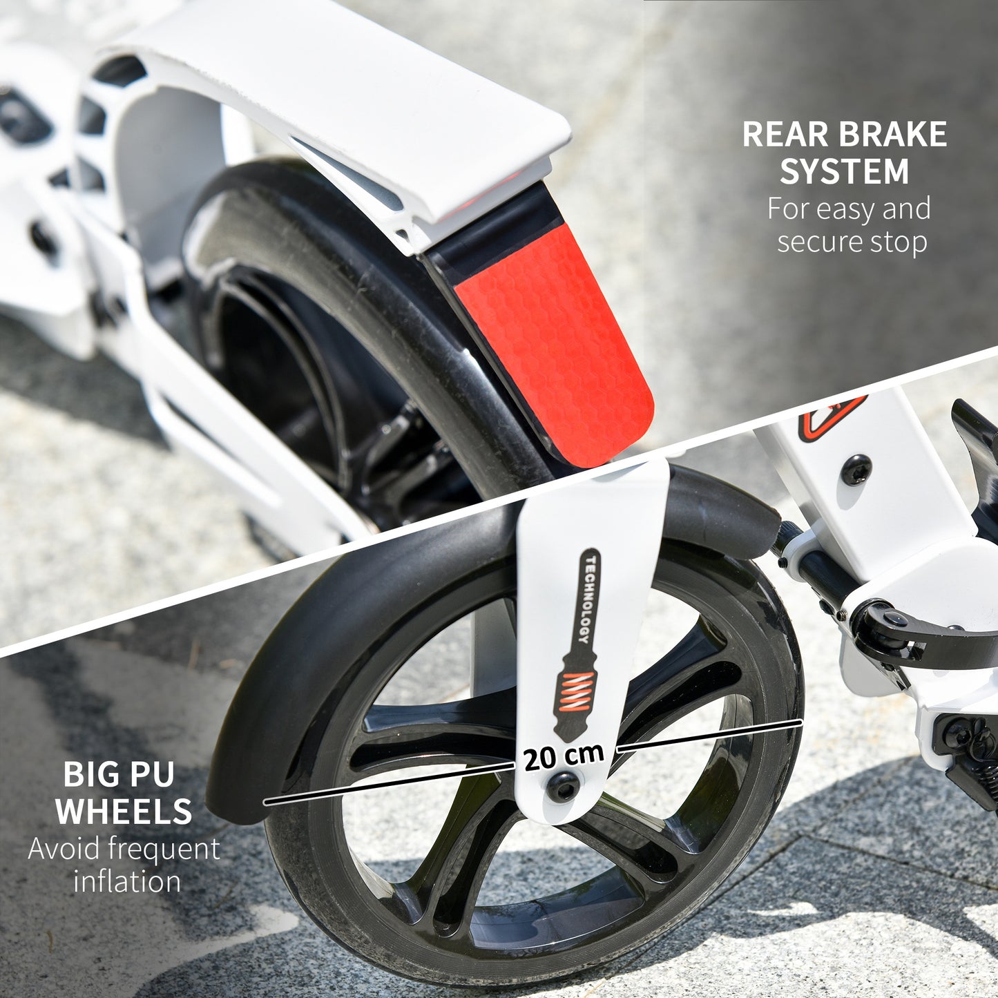 Folding Kick Scooter, Adjustable Ride On Scooter