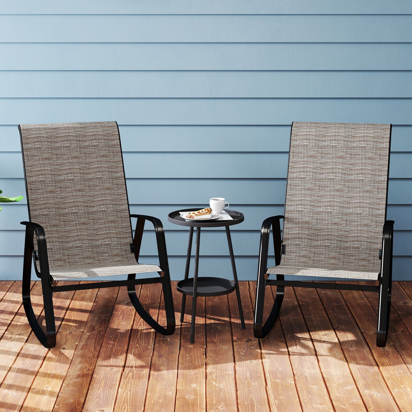 Set of Two Rocking Garden Chairs