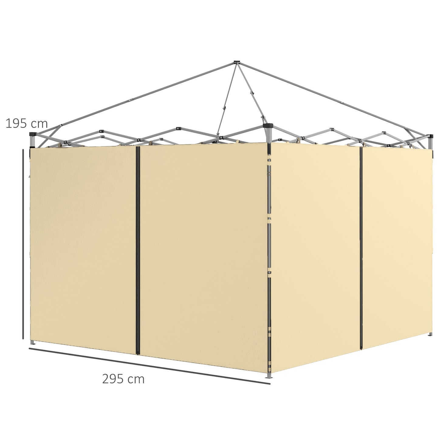 Set of Two 3 x 3(m) Replacement Zipped Gazebo Walls