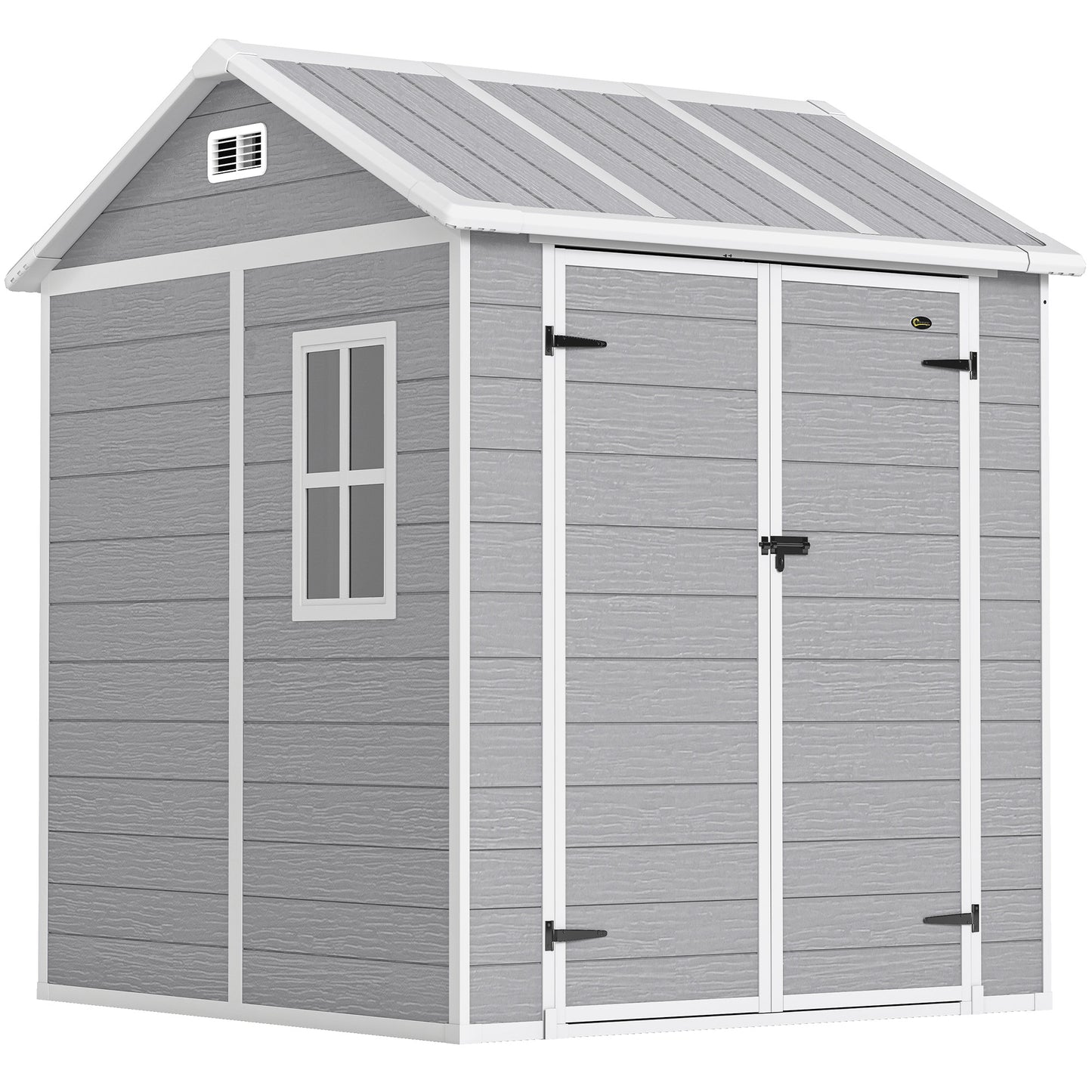 6 x 6ft Garden Shed with Floor, Window, Lockable Doors and Vents