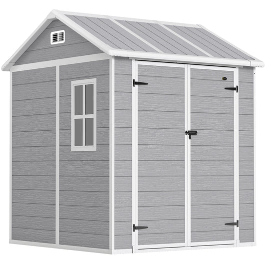 6 x 6ft Garden Shed with Floor, Window, Lockable Doors and Vents