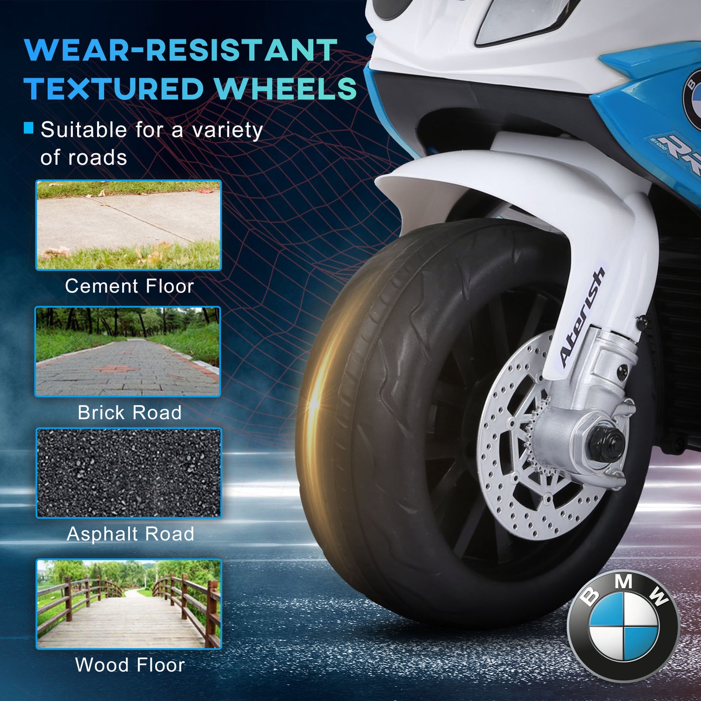 Electric Motorbike for Kids Ride on BMW Motorbike W/Headlights (1)